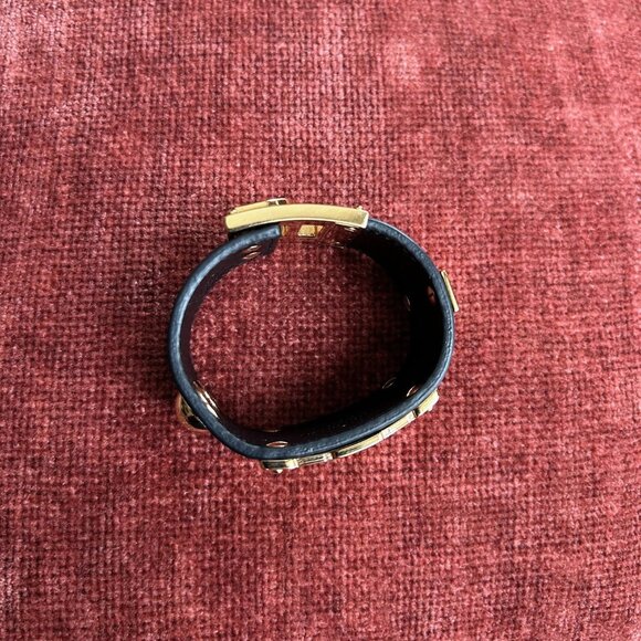 LOUIS VUITTON So LV Cuff Bracelet Black and Gold RARE 📿 - Picture 8 of 11